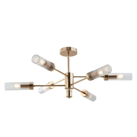 Luz de teto do quarto dourado de 6 de casa