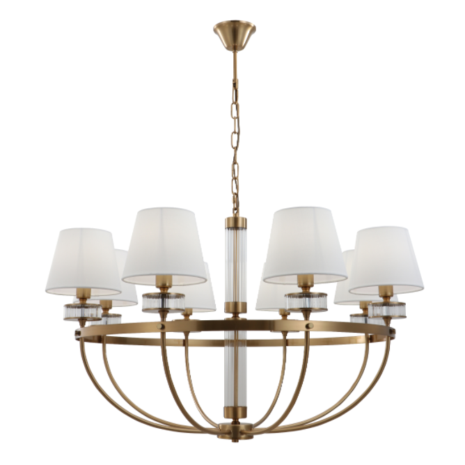 Lustre vintage para sala de jantar e sala de estar com 8 tons
