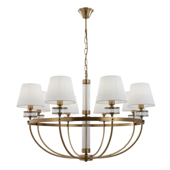 Lustre vintage para sala de jantar e sala de estar com 8 tons