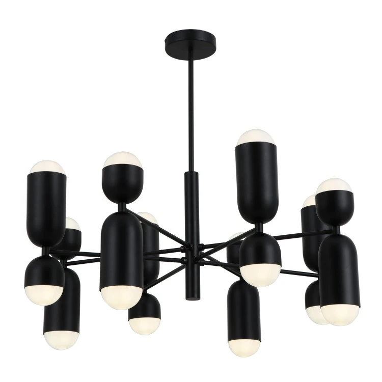 Luzes pendentes de Black Metal Arms 16-Bulbs