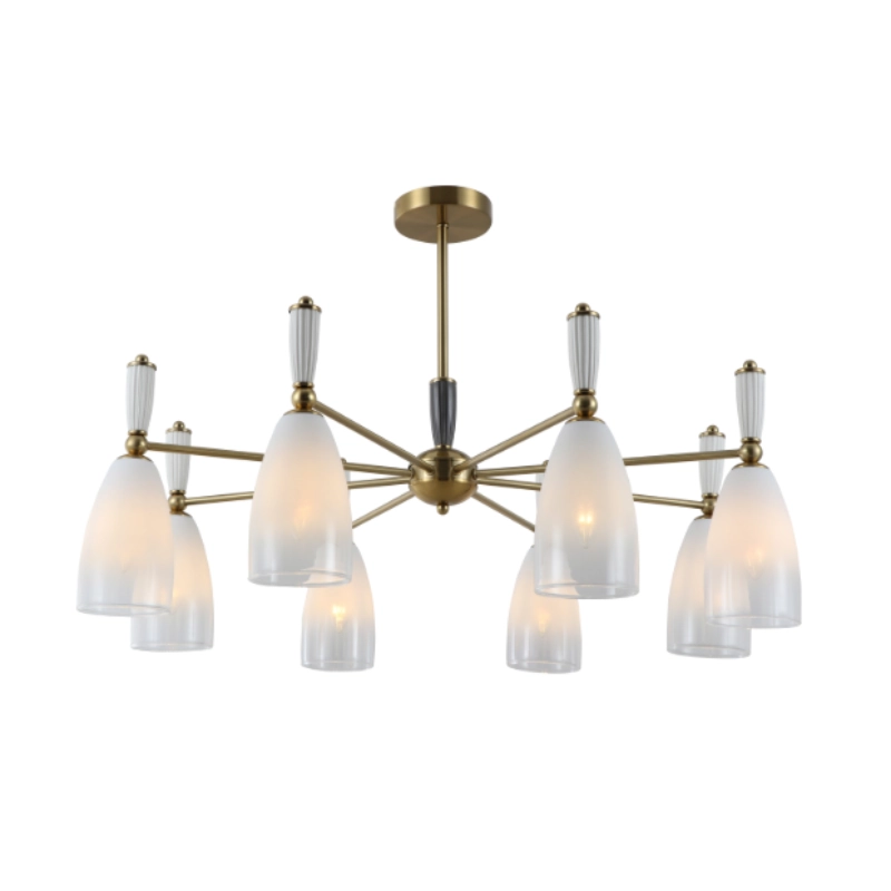 Lustre de cerâmica de vidro branco leite gradiente