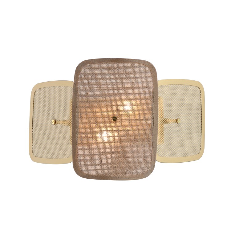Dual Bulbs Jute Rustic Wall Light