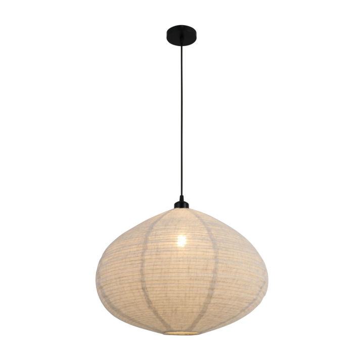 Luz pendente de tecido Japandi