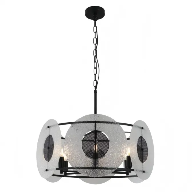 Lustre de vidro de açúcar preto fosco