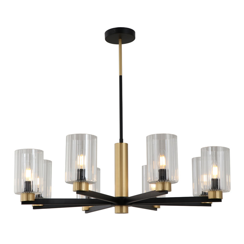Lustre minimalista de metal preto