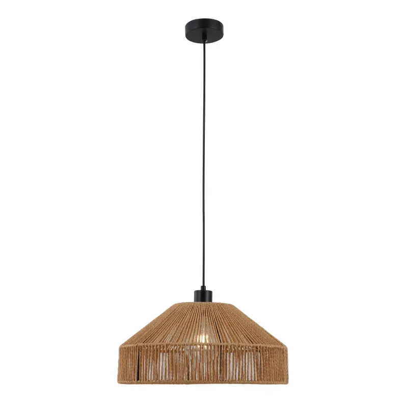 Luz pendente de juta rústica