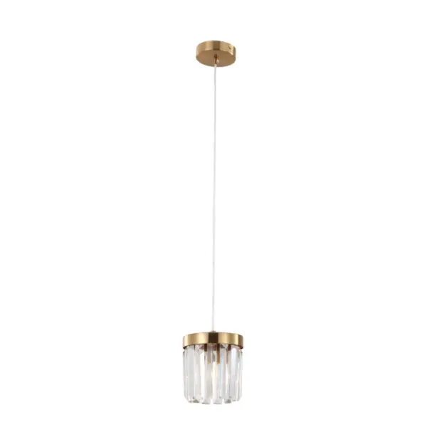 Luz de cristal pendente de ouro escovado e e14 de Base E14