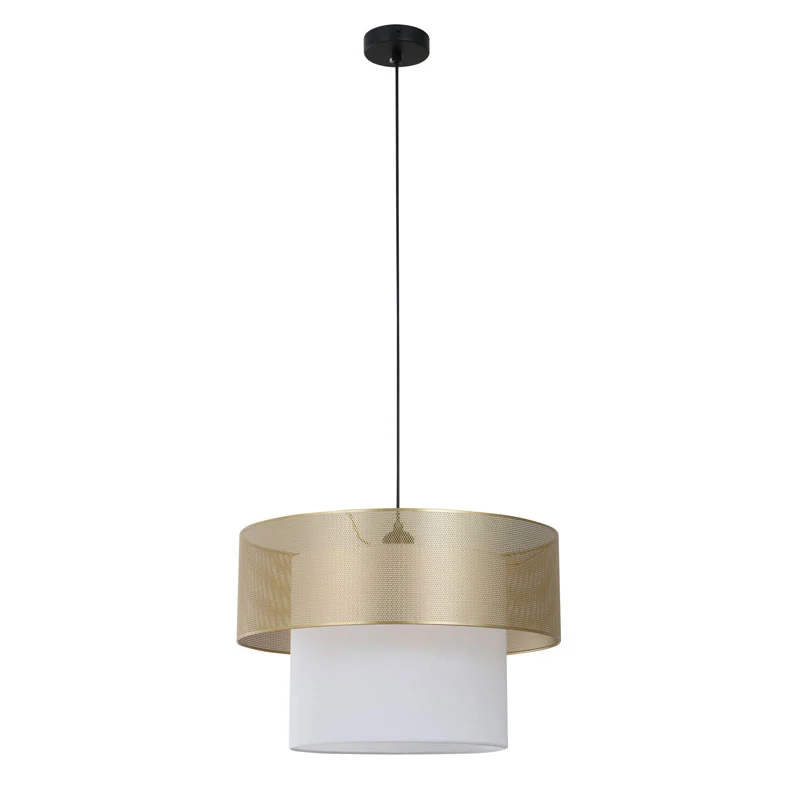 Luminária pendente de tecido de duas camadas para cozinha